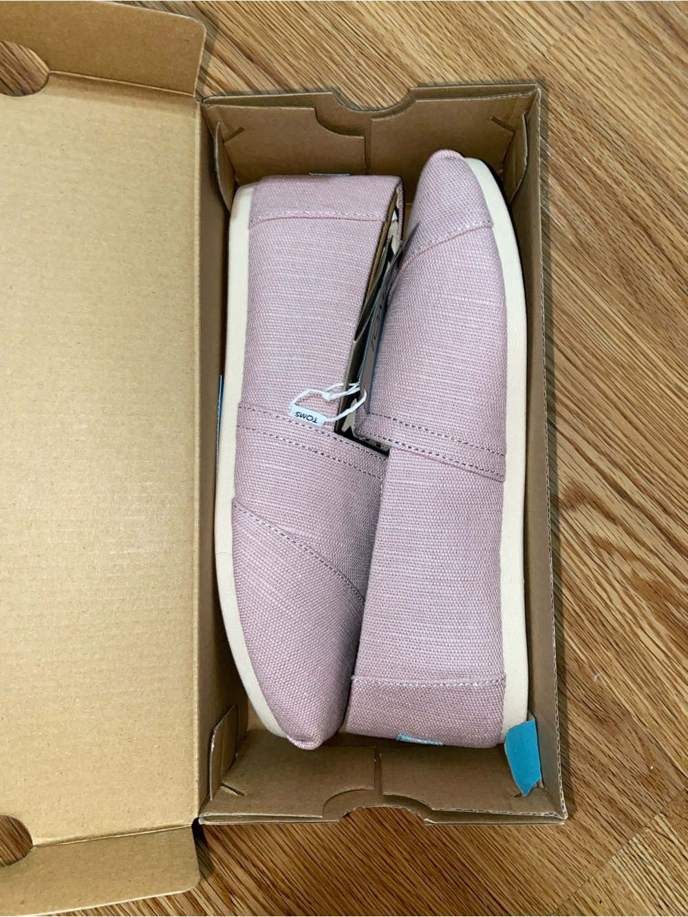 Toms Ballet Pink Canvas Slip-On Flats
